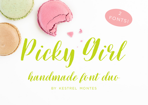 Picky Girl Font Duo-wedding invitation font-Ink Me This
