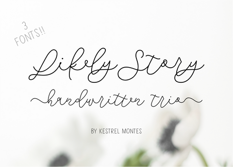 Likely Story Font Trio-wedding invitation font-Ink Me This