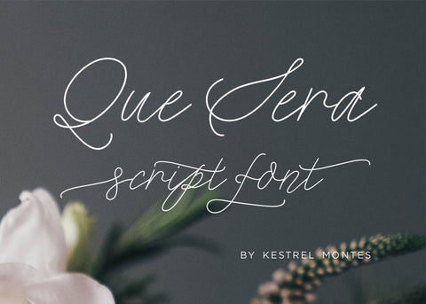 Que Sera Script Font-wedding invitation font-Ink Me This