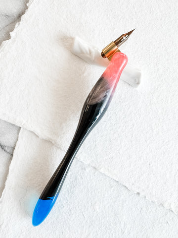 Calligraphy Pen Holder: Fire and Ice