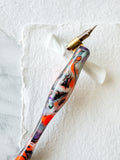 Calligraphy Pen Holder: Abalone Fire