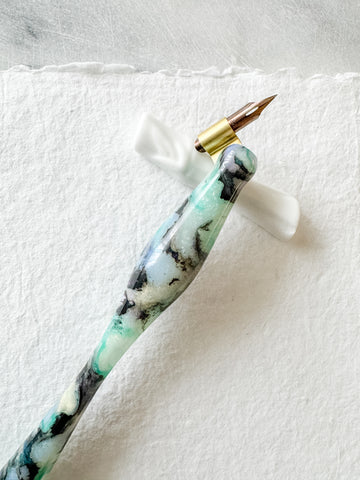 Calligraphy Pen Holder: Lagoon