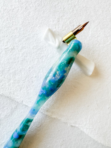 Calligraphy Pen Holder: Caribbean