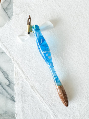 Calligraphy Pen Holder: River