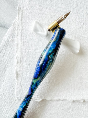 Calligraphy Pen Holder: Oceanic