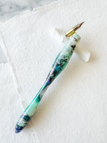 Calligraphy Pen Holder: Lagoon
