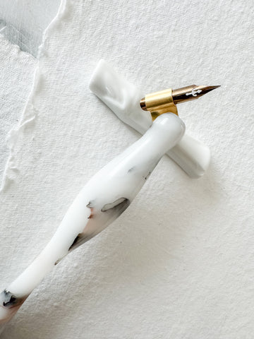 Calligraphy Pen Holder: Marbled