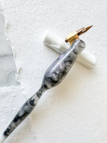 Calligraphy Pen Holder: Mother of Pearl
