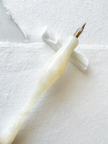 Calligraphy Pen Holder: Opal (straight)
