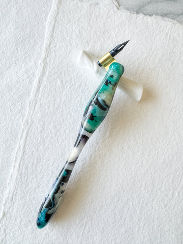 Calligraphy Pen Holder: Lagoon