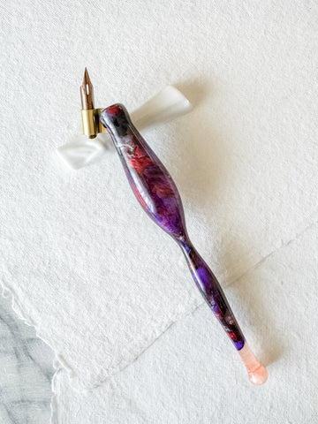 Calligraphy Pen Holder: Summer Berries