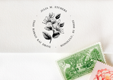 Round Address Stamp #013