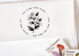 Round Address Stamp #013