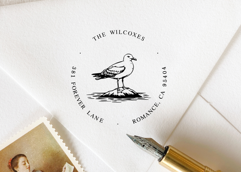 Round Address Stamp #029