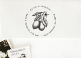 Round Address Stamp #036