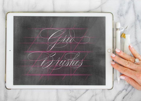 Procreate Brush: Grid Guides-wedding invitation font-Ink Me This