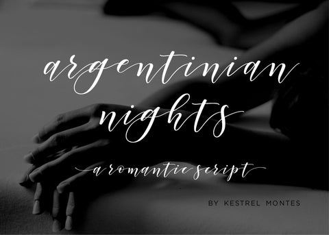 Argentinian Nights Modern Calligraphy Font-wedding invitation font-Ink Me This