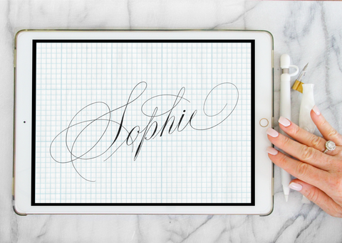 Procreate Brush: Sophie-wedding invitation font-Ink Me This
