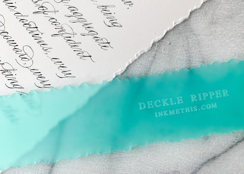 Deckled Paper Edge Ripper Ruler by Kestrel Montes – INKMETHIS