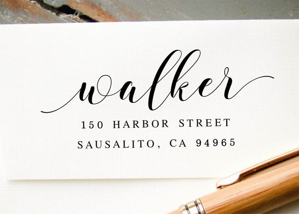 Walker Letter Self-Inking Return Address Stamp