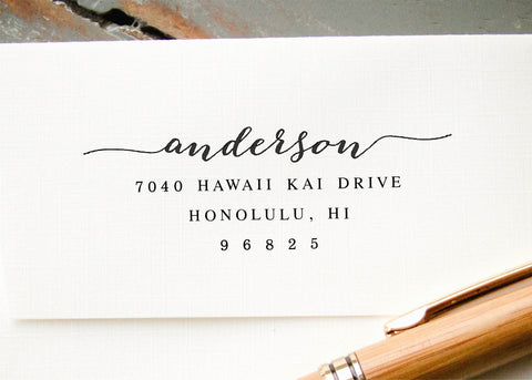 Pre-inked Return Address Stamp #023