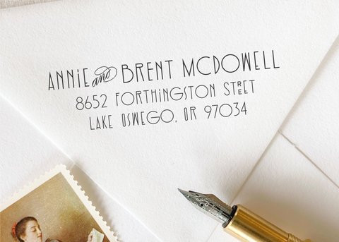 Pre-inked Return Address Stamp #041