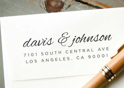 Personalized Address Johnson Round 2 Custom Stamp