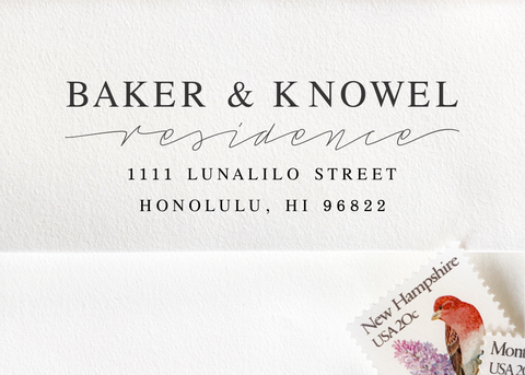 Pre-inked Return Address Stamp #050