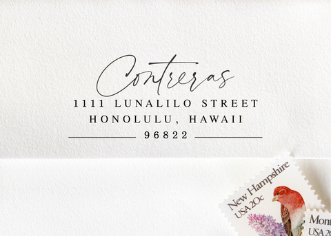 Pre-inked Return Address Stamp #051