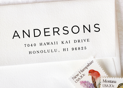 Pre-inked Return Address Stamp #632