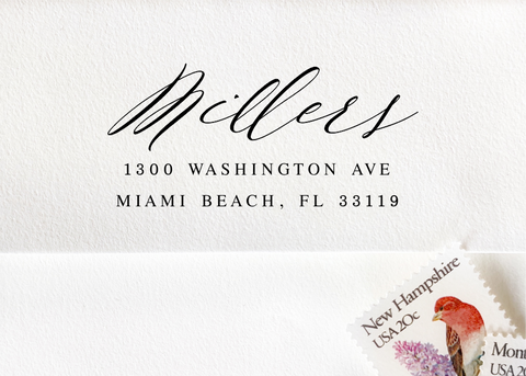 Pre-inked Return Address Stamp #729