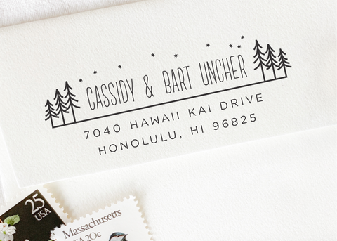 Pre-inked Return Address Stamp #077