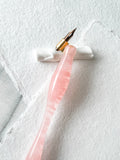 Calligraphy Pen Holder: Antique Milk Glass