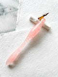 Calligraphy Pen Holder: Antique Milk Glass
