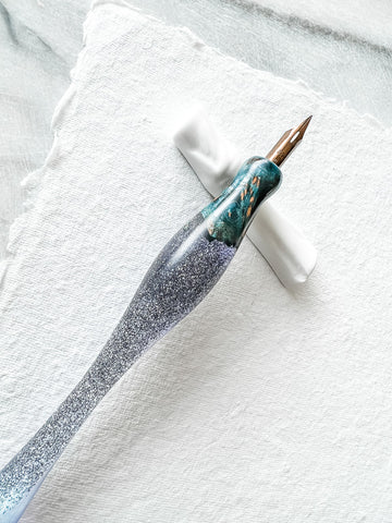 Calligraphy Pen Holder: Oceanic (straight)