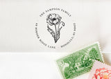Round Address Stamp #016