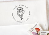 Round Address Stamp #016