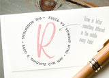 Round Address Stamp #001