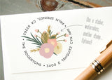 Round Address Stamp #001
