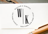 Round Address Stamp #021