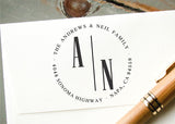 Round Address Stamp #021