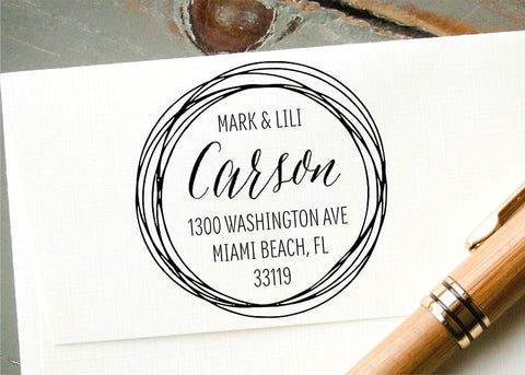 Modern Personalized Self-Inking Return Address Stamp Address