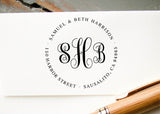 Round Address Stamp #024