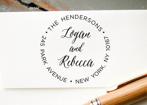 Custom Address Stamp in Modern Calligraphy — Paperfinger