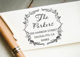Round Address Stamp #078
