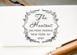 Round Address Stamp #078