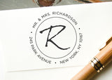 Round Address Stamp #086