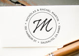Round Address Stamp #086
