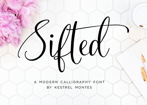 Sifted Modern Calligraphy Font-wedding invitation font-Ink Me This